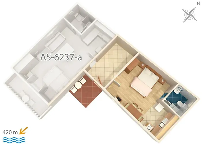 With A Parking Space Tribunj, Vodice - 6237 Трибунь